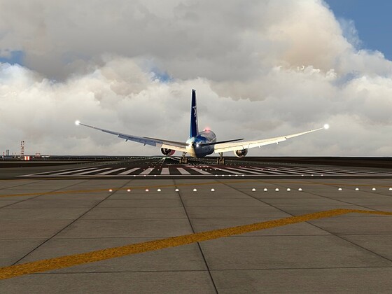 B787-10 - New York(jkf) crosswind(De-crab) landing : aerofly fs 2023
