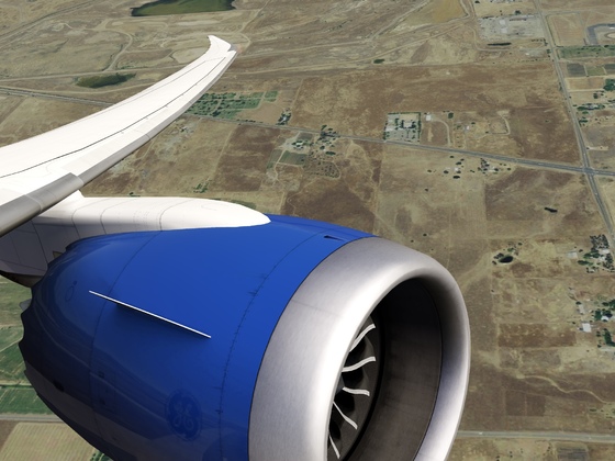 United 787-10 Flight to Long Beach