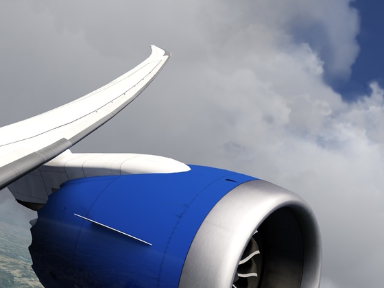 United 787-10 Flight to Long Beach