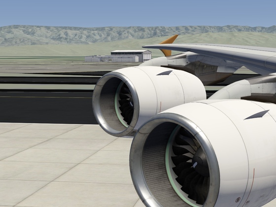 Etihad A380 departure out of Palm Springs KPSP