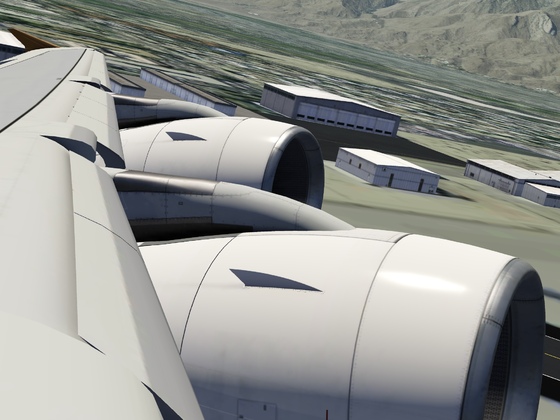 Etihad A380 departure out of Palm Springs KPSP