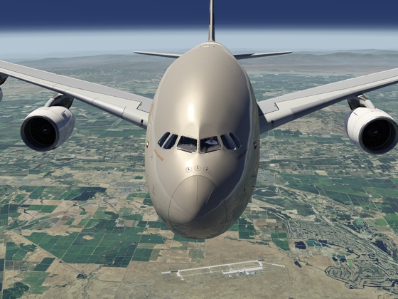 Etihad A380 flight from Palm Springs to Travis AFB