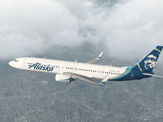 Alaska 737NG departure out of KLAX flight to KMHR Sacramento