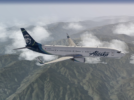 Alaska 737NG departure out of KLAX flight to KMHR Sacramento