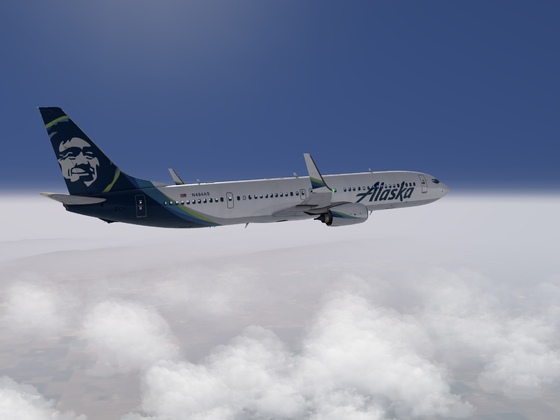 Alaska 737NG departure out of KLAX flight to KMHR Sacramento