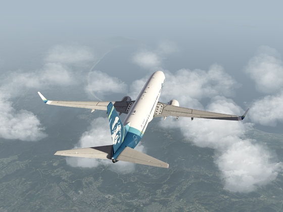 Alaska 737NG departure out of KLAX flight to KMHR Sacramento