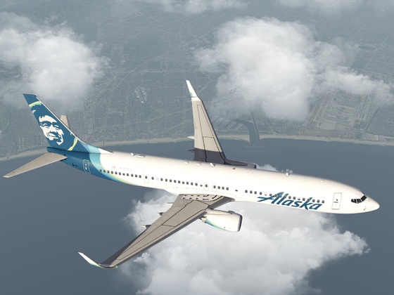 Alaska 737NG departure out of KLAX flight to KMHR Sacramento