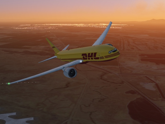 Flight from Beale to St Maarten DHL 777F