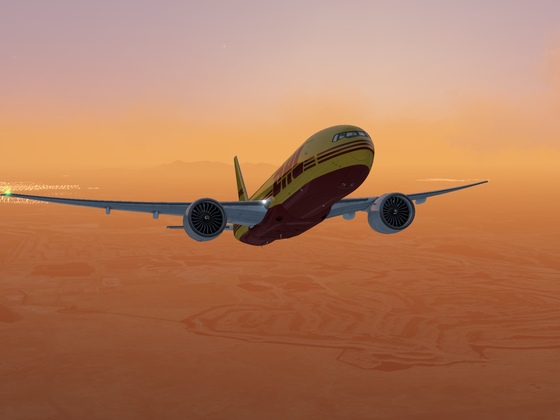 Flight from Beale to St Maarten DHL 777F