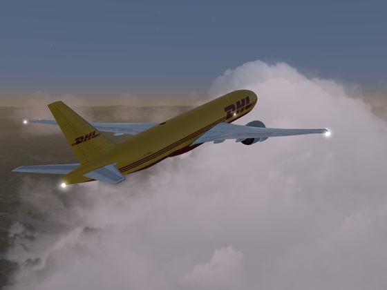 Flight from Beale to St Maarten DHL 777F