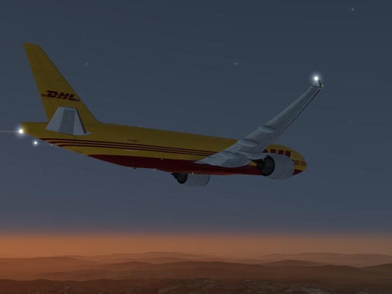 Flight from Beale to St Maarten DHL 777F