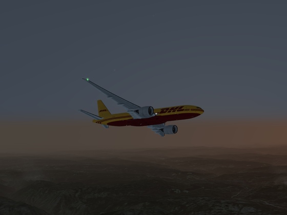 Flight from Beale to St Maarten DHL 777F