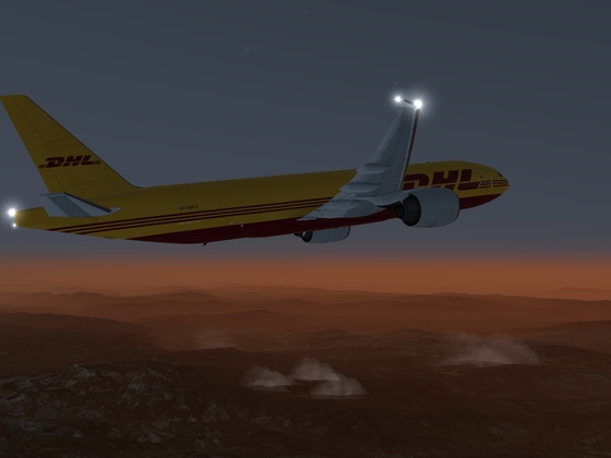 Flight from Beale to St Maarten DHL 777F