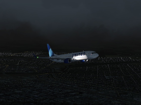 Departure out of Modesto City airport flight to Palm Springs 737Max United
