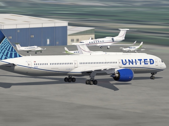 United 787-10 flight to KSMF (Sacramento)
