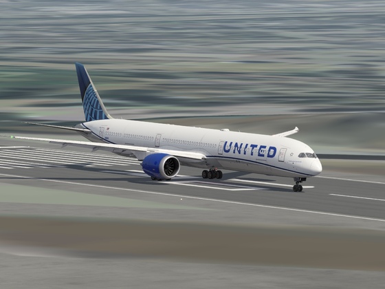 United 787-10 flight to KSMF (Sacramento)