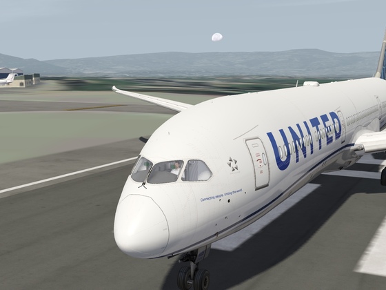 United 787-10 flight to KSMF (Sacramento)