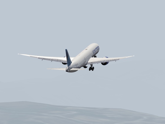 United 787-10 flight to KSMF (Sacramento)