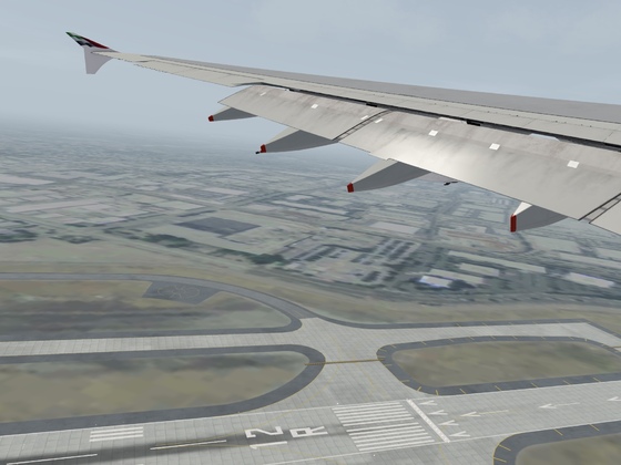 Departure out of KSJC airport Emirates A380