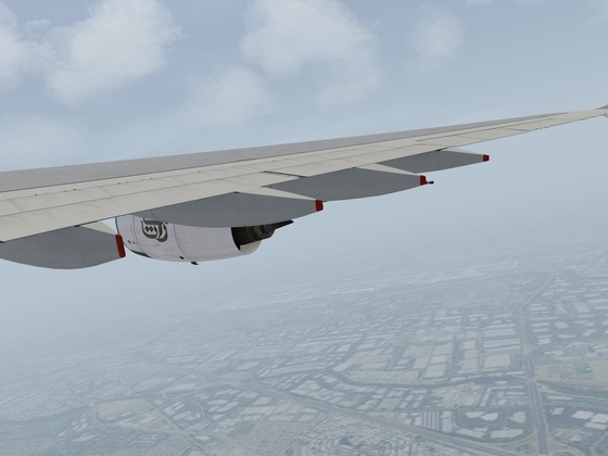 Departure out of KSJC airport Emirates A380