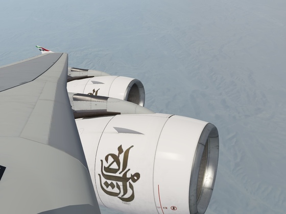 Departure out of KSJC airport Emirates A380