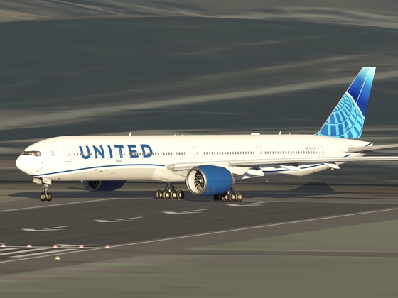 Flight to KSMF Sacramento in United Boeing 777-300ER