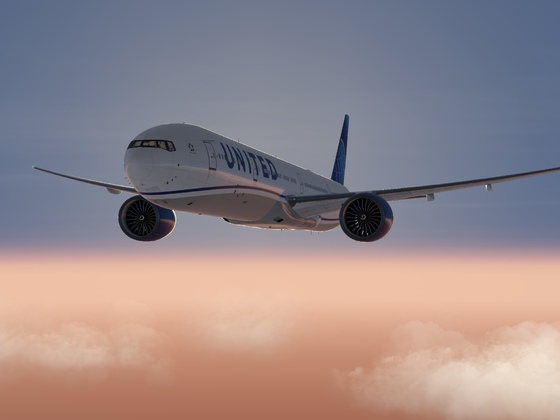 Flight to KSMF Sacramento in United Boeing 777-300ER