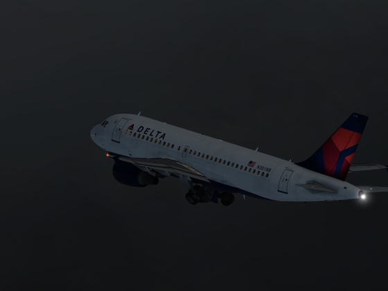 Delta A319 flight from KOAK-KCVH