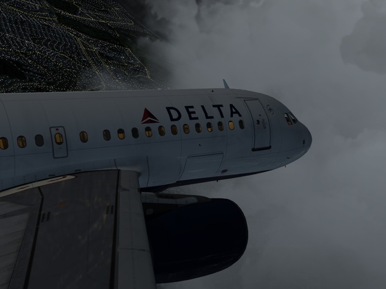 Delta A319 flight from KOAK-KCVH