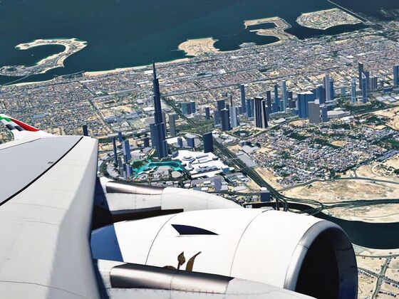 DXB-SYD Dubai view at Takeoff SID: ANVIX 7F