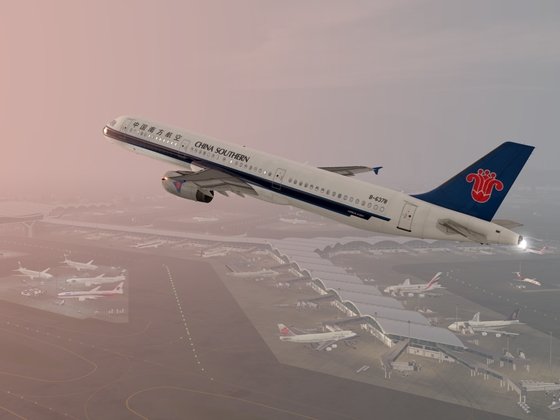 A321 | VHHH-ZSPD | Departure on a foggy morning from Hong Kong