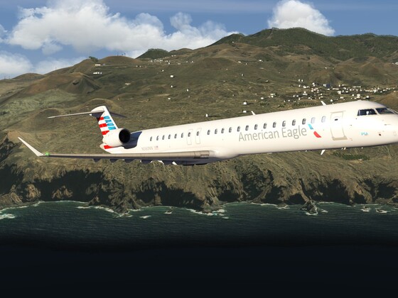ERJ900 Leaving El Hierro