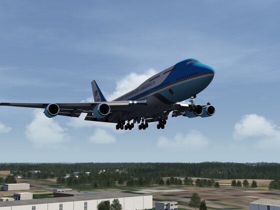 Airforce One coming into Andrews