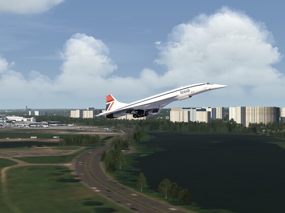 Concorde leaving KDCA