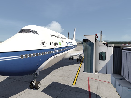 Beatiful arrival on Rio de Janeiro on Boeing 747-400 Varig.