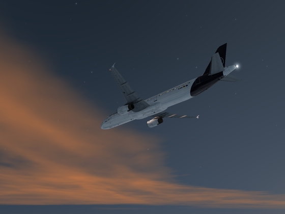 LH445 descending into EDDL