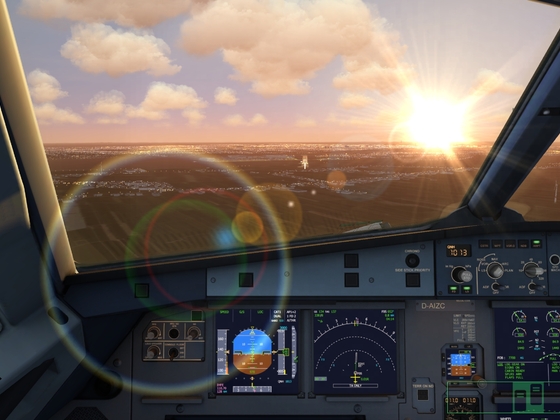 Beautiful sunset landing in EDHI