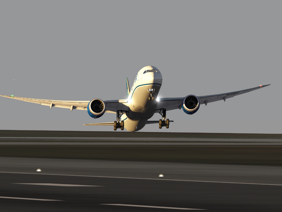 United 787-10 takeoff out of Travis AFB