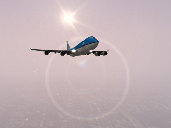 KLM458 climbing at Amsterdam